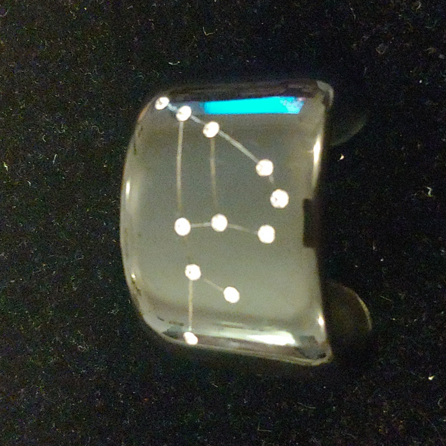 Zodiac Capricorn Black Horn Crystal Bracelet Cuff 25$